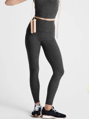 Spacedye™ Caught In The Midi High Waisted Legging - Black-Charcoal - S